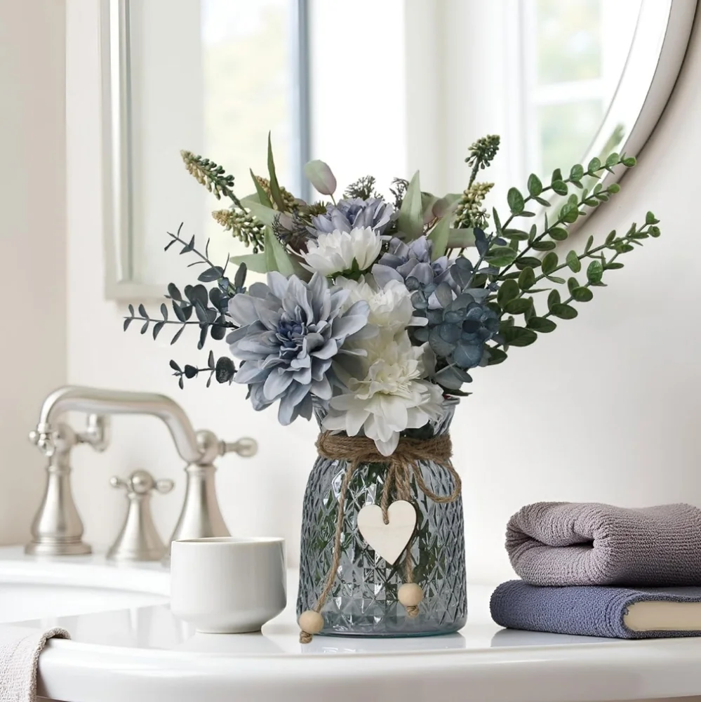 Blue Tinted Glass Vase